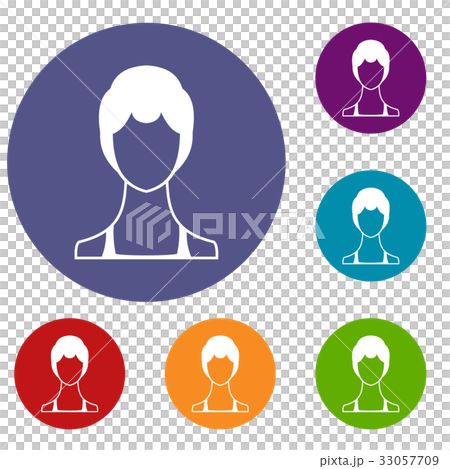 Woman icons set 33057709