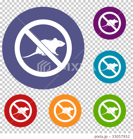 No rats sign icons set - Stock Illustration [33057932] - PIXTA
