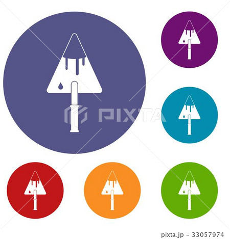 Construction trowel icons set Construction trowel icons set 33057974