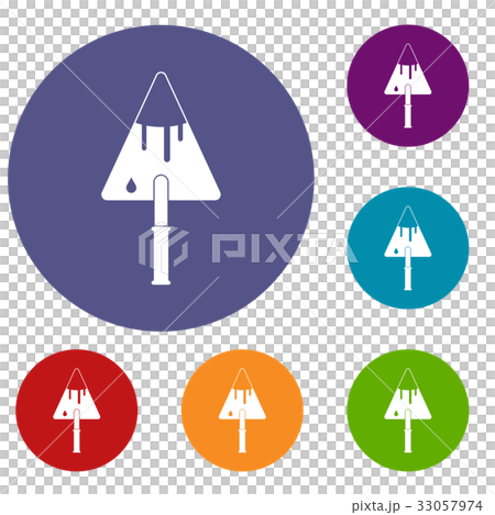 Construction trowel icons set Construction trowel icons set 33057974