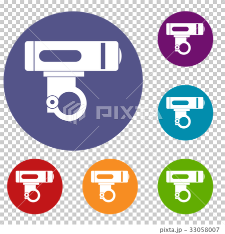 Bike light icons set 33058007