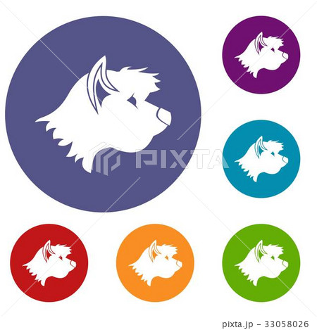 Terrier dog icons set Terrier dog icons set 33058026