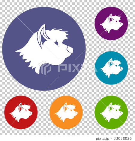 Terrier dog icons set Terrier dog icons set 33058026