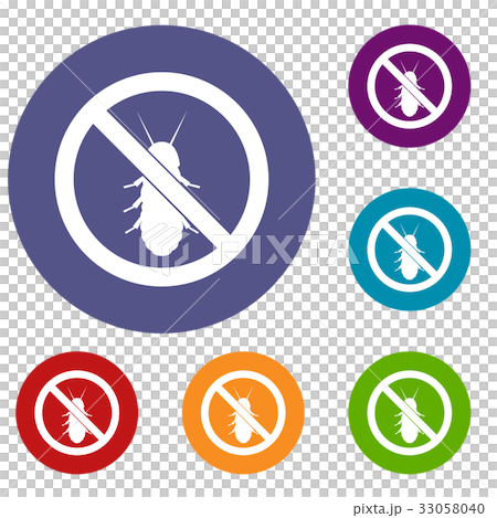 No termite sign icons set No termite sign icons set 33058040