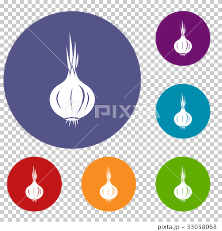 Onion icons set 33058068