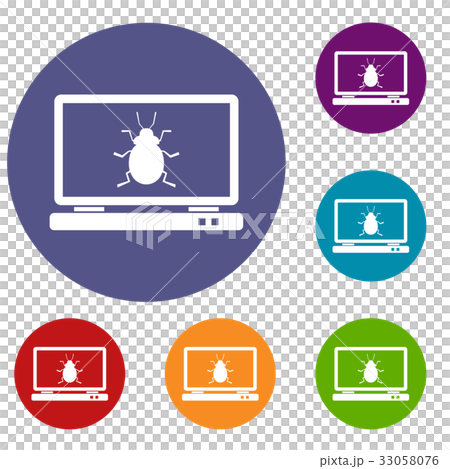 Laptop icons set Laptop icons set 33058076