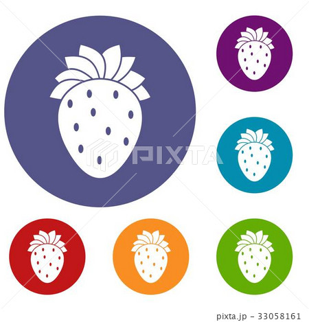 Strawberry icons set Strawberry icons set 33058161