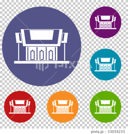 Thailand Temple icons set 33058233