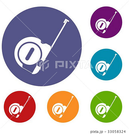 Roulette construction icons set 33058324