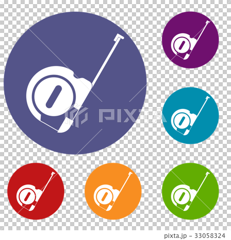 Roulette construction icons set 33058324