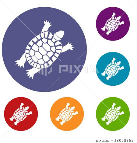 Turtle Icons Setのイラスト素材