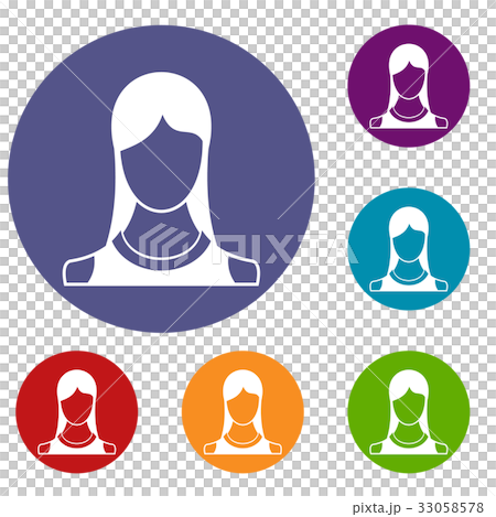 Woman icons set Woman icons set 33058578