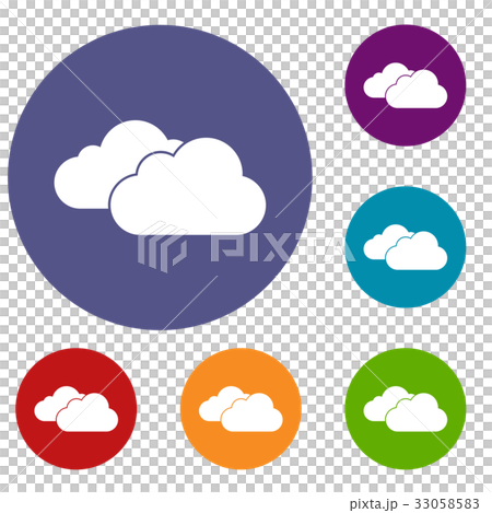 Clouds icons set Clouds icons set 33058583