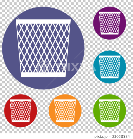 Trash can icons set 33058584