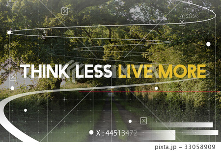 Think Less Live More Motivation Word Nature Graphic Think Less Live More Motivation Word Nature Graphic 33058909