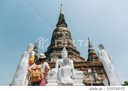 woman tourist in Wat Yai Chai Mongkhon 33059050