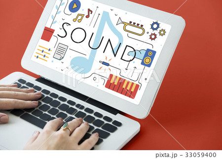 Music Note Melody Sound Play Word Graphic Music Note Melody Sound Play Word Graphic 33059400