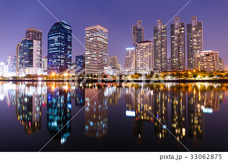 Bangkok Skyline skyscrapers at Benchakitti Park 33062875
