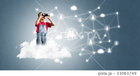 Idea of children Internet communication or online playing and parent control Idea of children Internet communication or online playing and parent control 33063749