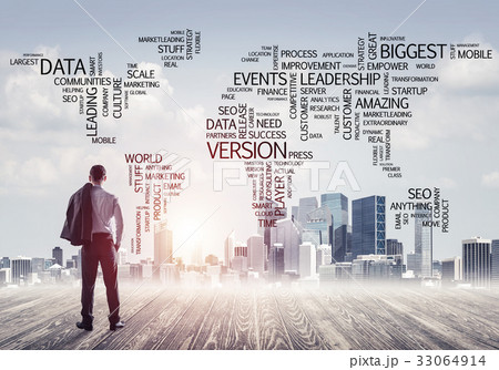 Motivation and inspiration concept with modern cityscape and bus 33064914