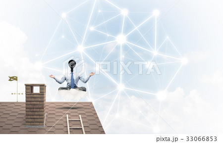 Concept of security and privacy protection with camera headed ma 33066853