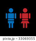 blue red couple toilet sign 33069355