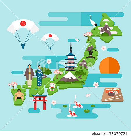 Infographics about Japan. Vector illustration 33070721