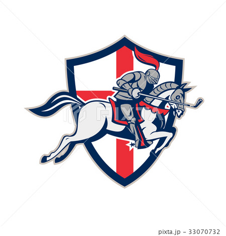 English Knight Golf Club Lance Shield Retro 33070732