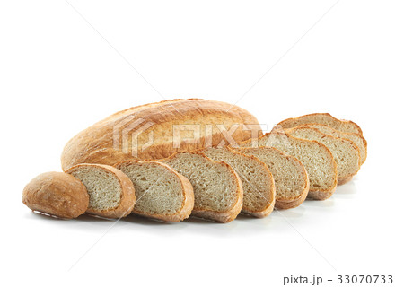 Fresh bread isolated on white 33070733