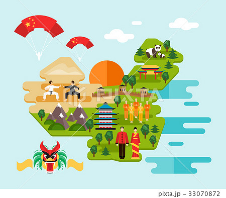 Infographics about China. Vector illustration 33070872