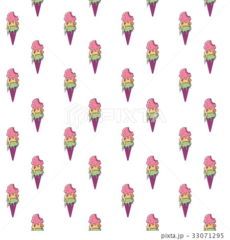 Vector ice cream seamless pattern. 33071295