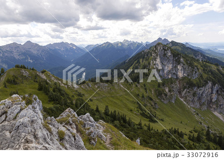 View from mountain top in Bavaria, Germany View from mountain top in Bavaria, Germany 33072916
