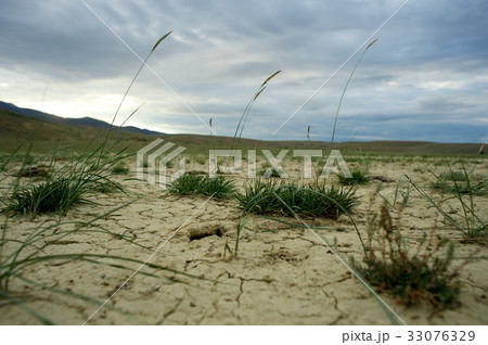 Beautiful sunny valley between mountains with lush Beautiful sunny valley between mountains with lush 33076329