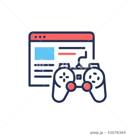 Browser Games - modern single vector line design 33076364