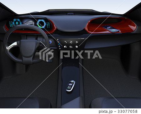 電気自動車のセンターコンソールに置いてあるスマートエントリーキー 33077058