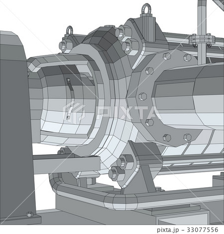 Industrial equipment pump. Wire-frame. EPS10 Industrial equipment pump. Wire-frame. EPS10 33077556