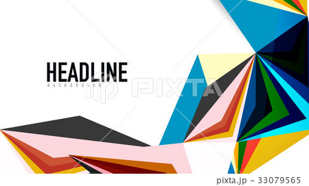 Modern triangle presentation template 33079565