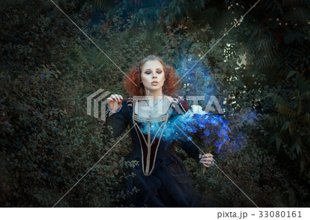 Girl with a magic wand. 33080161