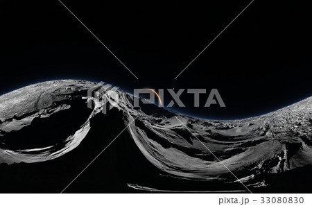 Panorama of Phobos with the red planet Mars 33080830