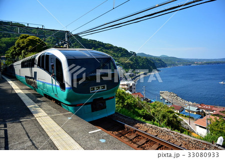 伊豆北川 駅　ＪＲ 251系 特急 スーパービュー踊り子 　2017年5月 （静岡県 東伊豆） 33080933