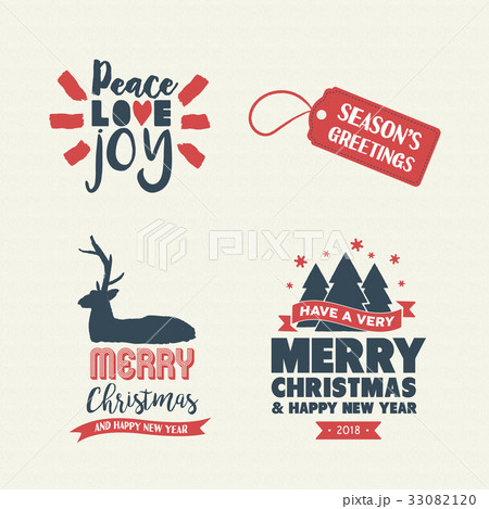 Christmas lettering holiday season retro quote set Christmas lettering holiday season retro quote set 33082120