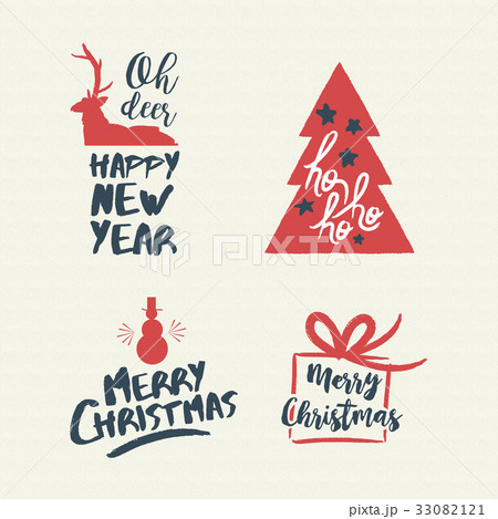 Christmas vintage holiday handmade quote art set 33082121
