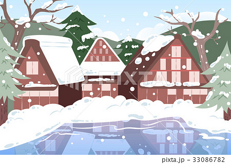 cute cartoon gassho zukuri cute cartoon gassho zukuri 33086782