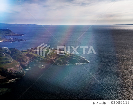 Stunning aerial shot of Ardnamurchan Point, Great 33089115