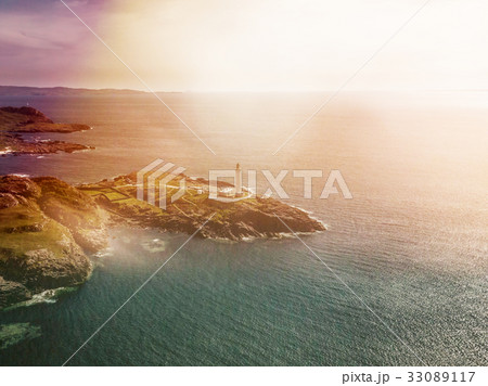 Stunning aerial shot of Ardnamurchan Point, Great 33089117