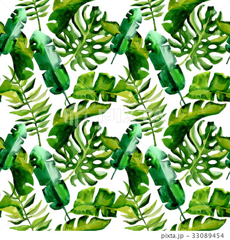 Tropical Hawaii leaves palm tree pattern in a 33089454