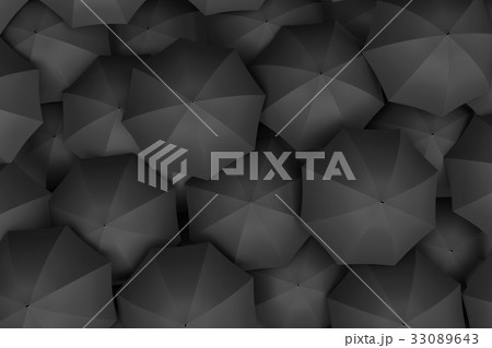 3d rendering of endless amount of similar black 33089643
