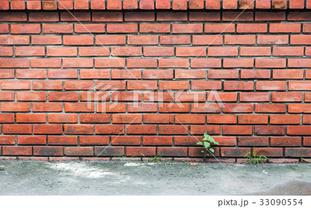 old red grunge brickwork background 33090554