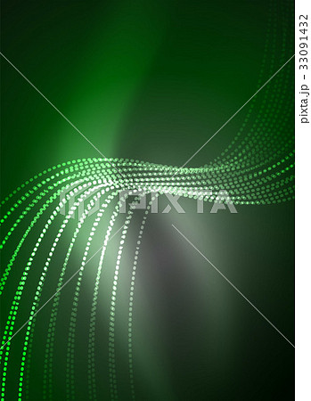 Glowing wave created with particles on dark color 33091432