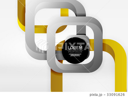 Squares geometric shapes in light grey 3d space 33091626